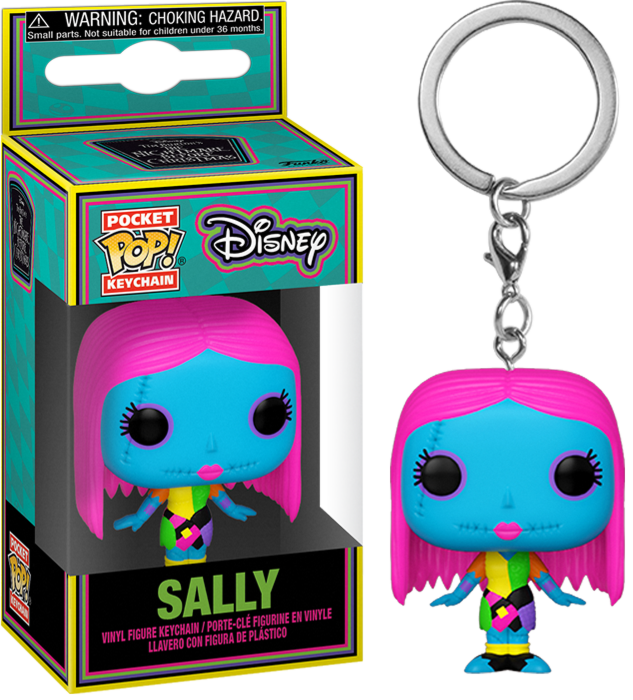 Funko Pocket POP Keychain Disney Nightmare Sally Blacklight